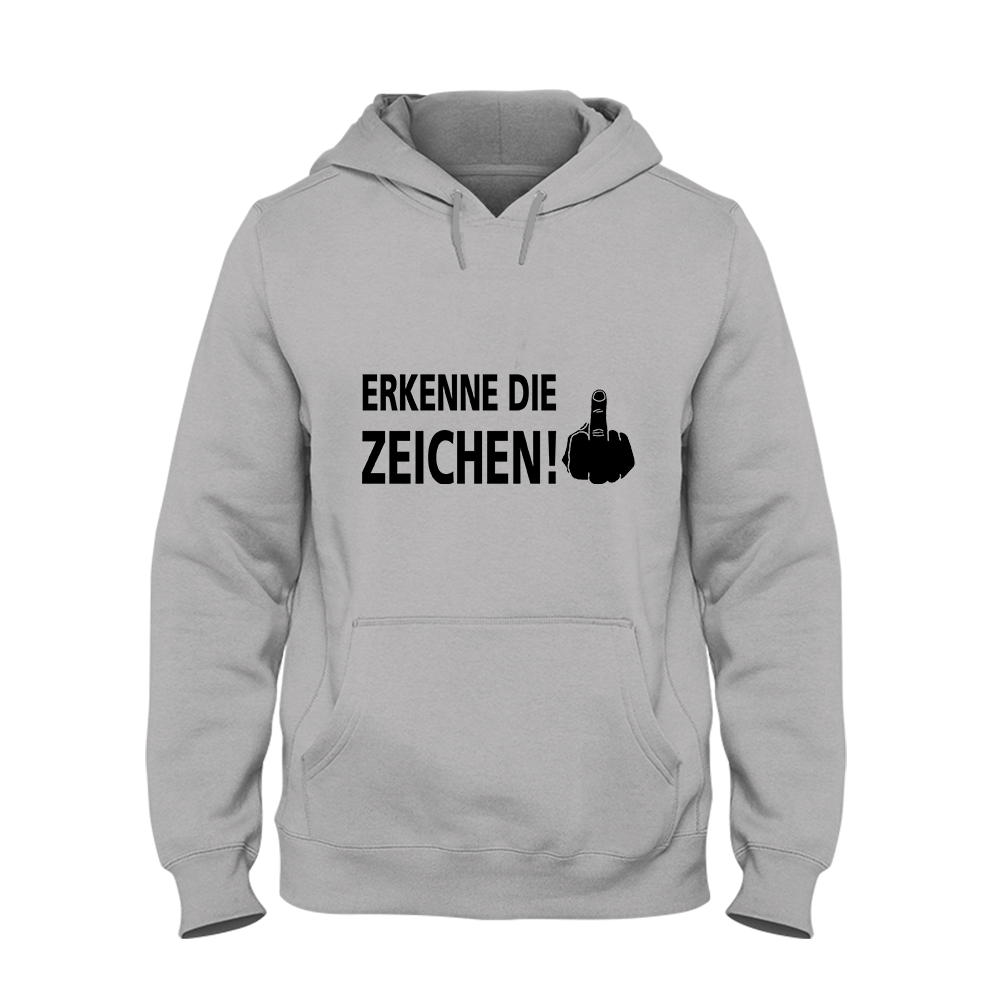 Hoodie Unisex Erkenne die Zeichen - Schwarzer - Kaffee