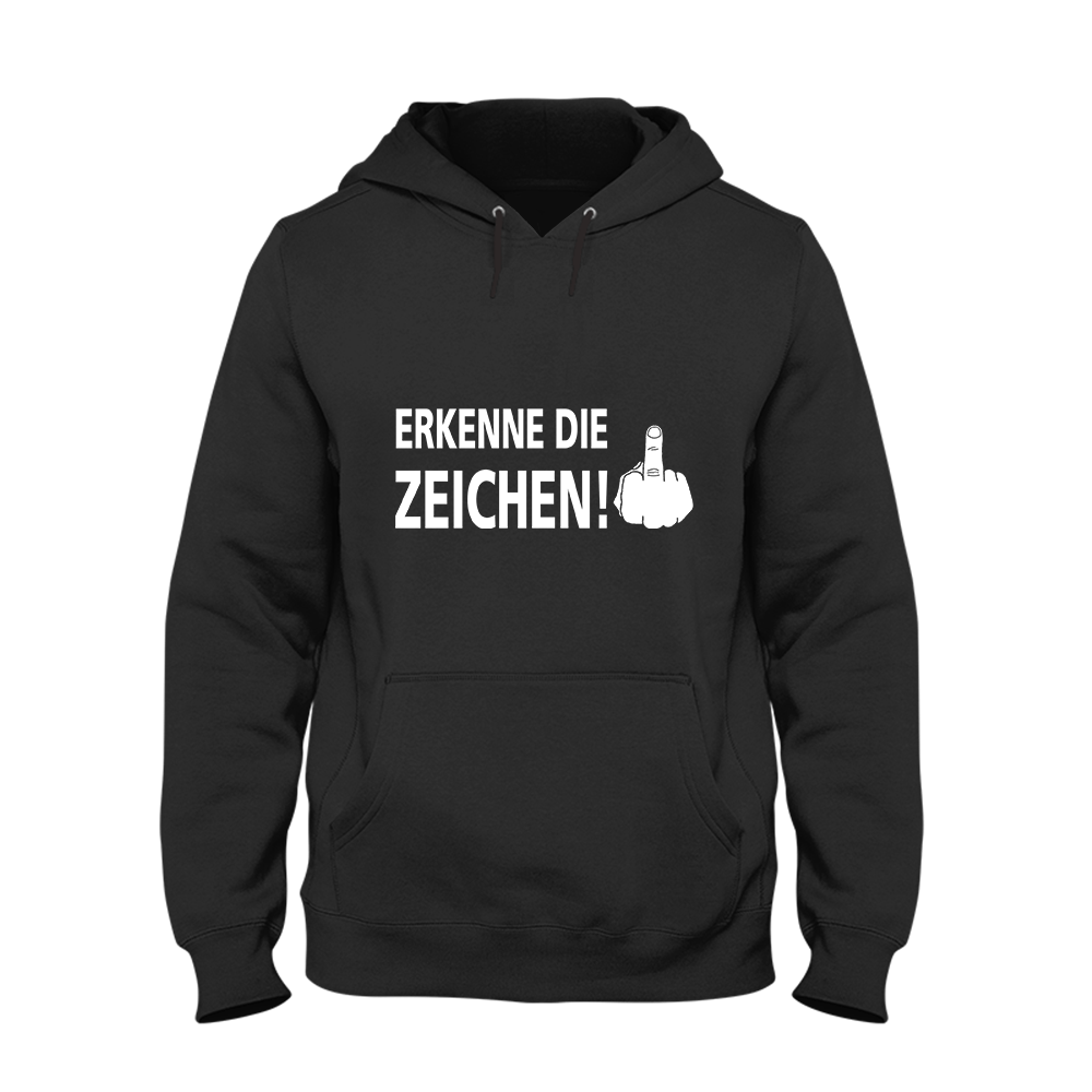 Hoodie Unisex Erkenne die Zeichen - Schwarzer - Kaffee