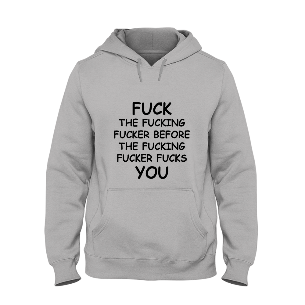 Hoodie Unisex Fuck - Schwarzer - Kaffee