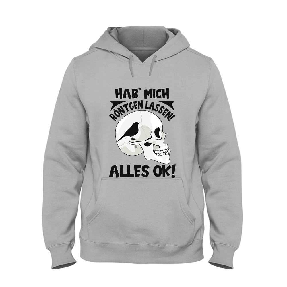 Hoodie Unisex Hab mich röntgen lassen - Schwarzer - Kaffee