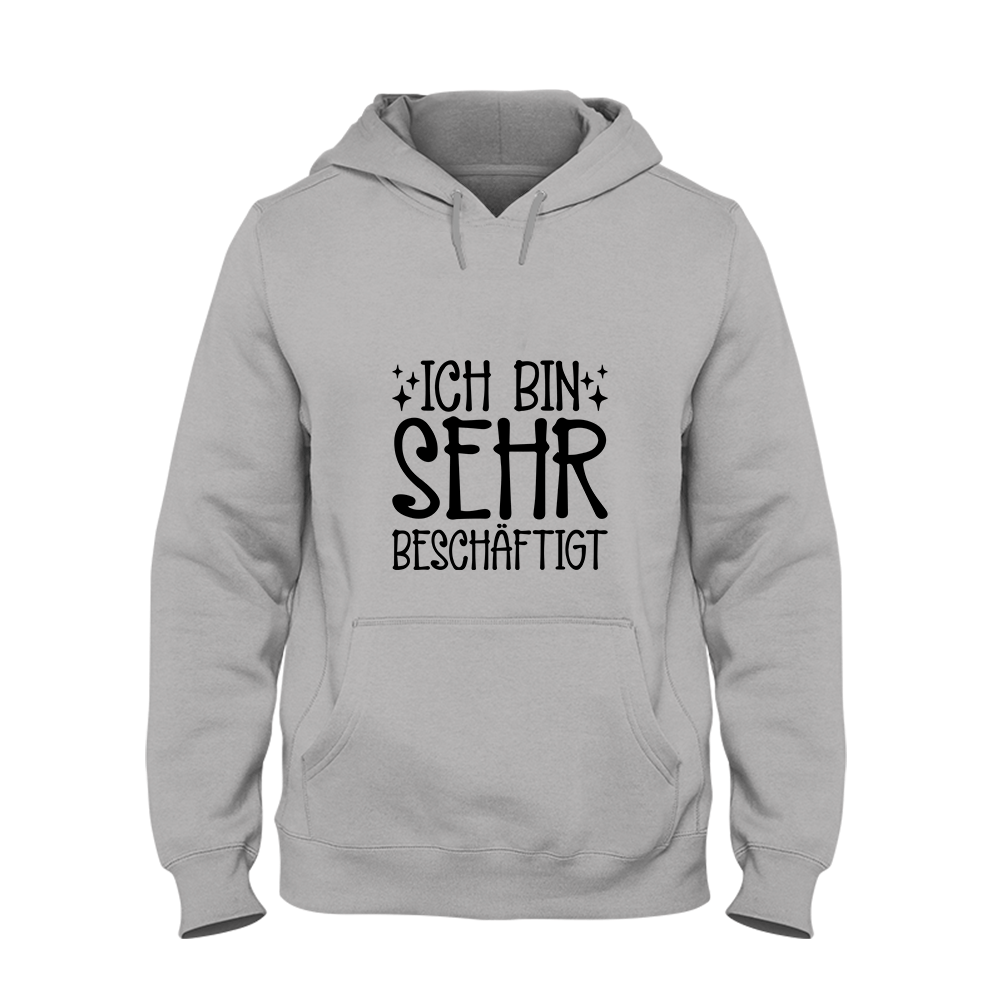 Hoodie Unisex Ich bin sehr beschäftigt - Schwarzer - Kaffee