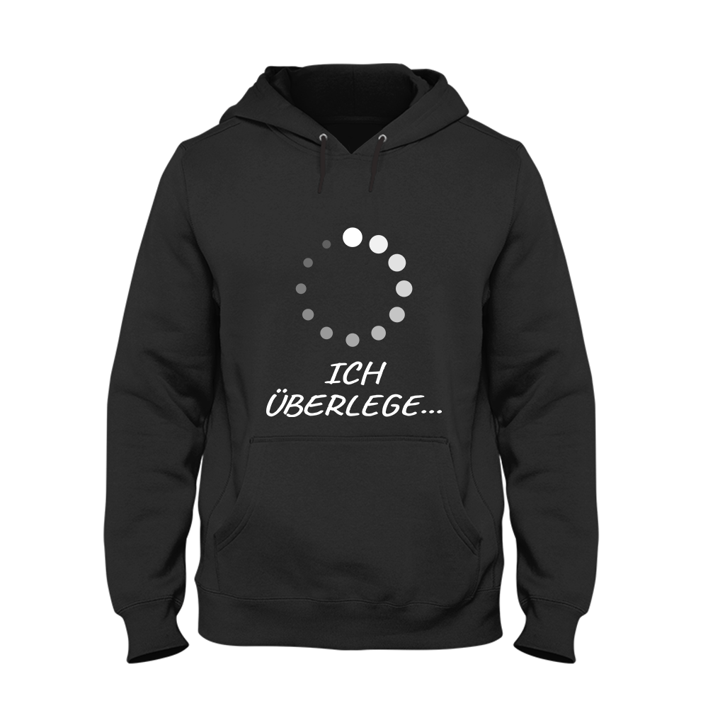 Hoodie Unisex Ich überlege - Schwarzer - Kaffee