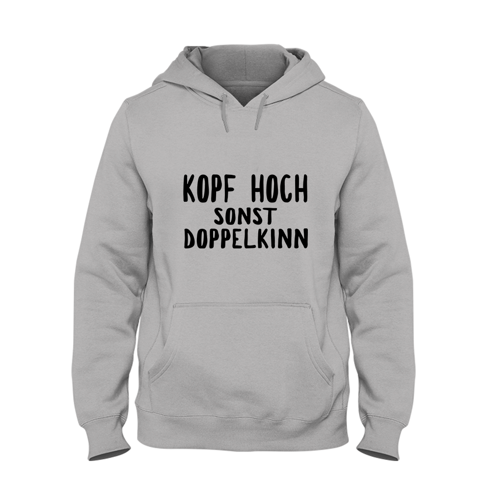 Hoodie Unisex Kopf hoch sonst Doppelkinn - Schwarzer - Kaffee