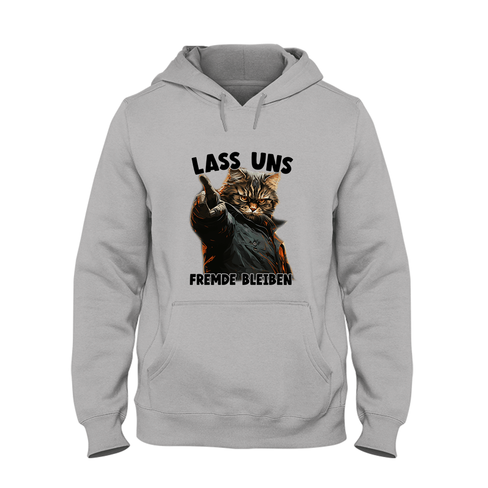 Hoodie Unisex Lass uns Fremde bleiben - Schwarzer - Kaffee