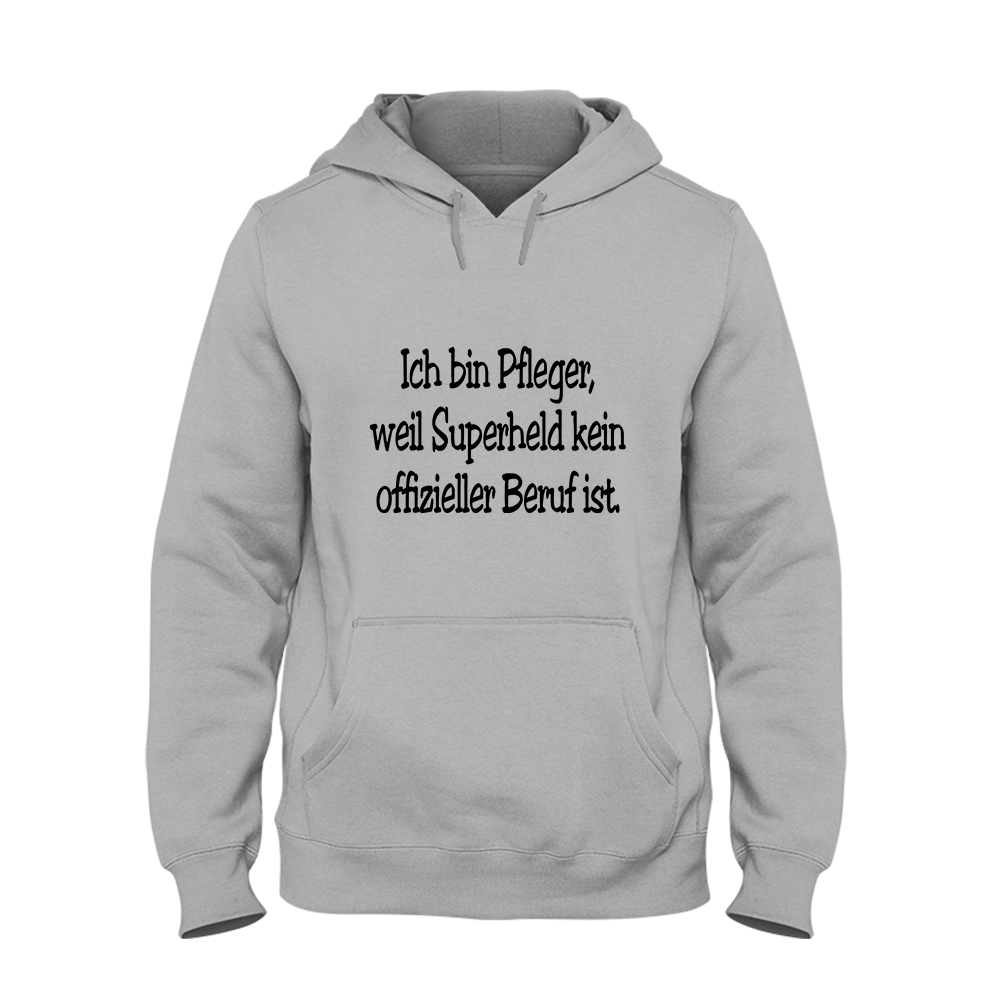 Hoodie Unisex Pfleger, weil Superheld kein offizieller Beruf ist. - Schwarzer - Kaffee