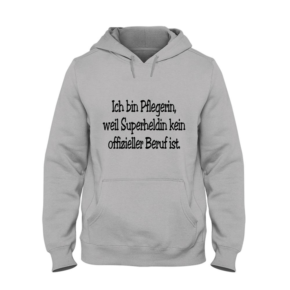 Hoodie Unisex Pflegerin, weil Superheldin kein offizieller Beruf ist. - Schwarzer - Kaffee