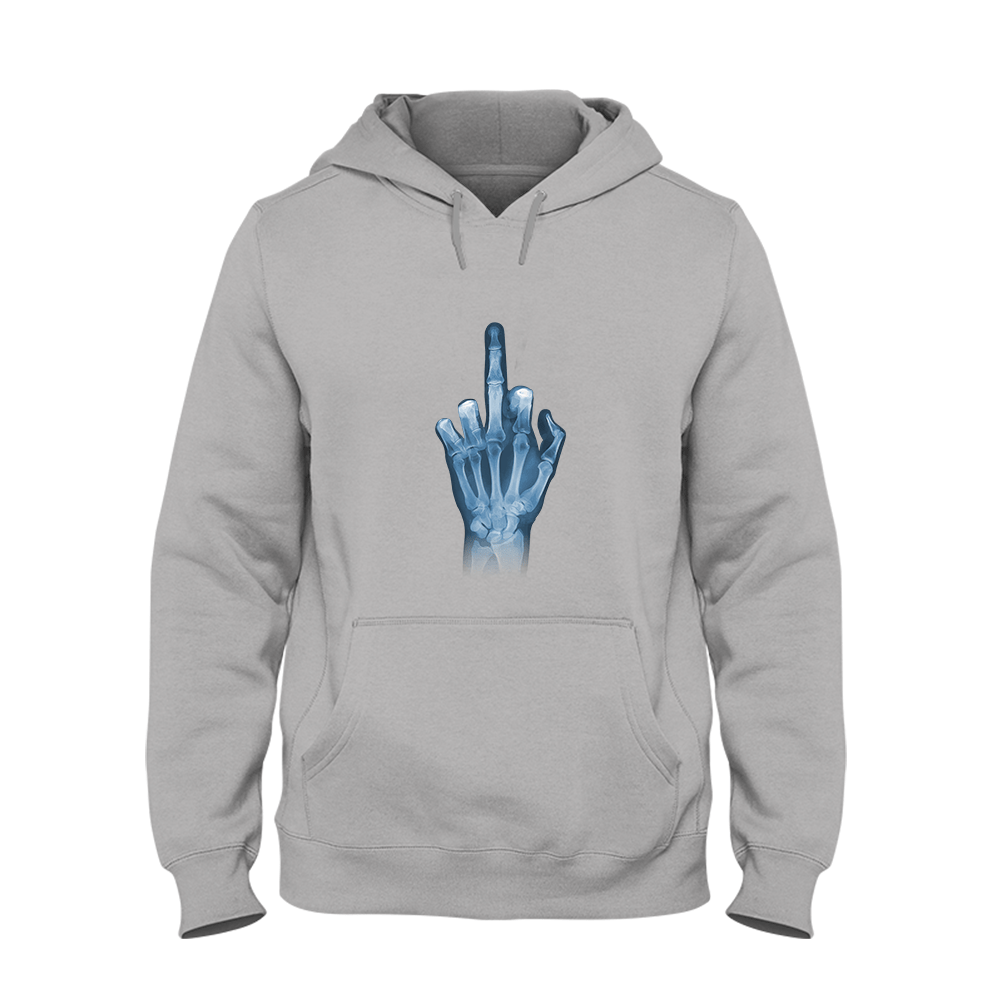 Hoodie Unisex Röntgen Mittelfinger - Schwarzer - Kaffee