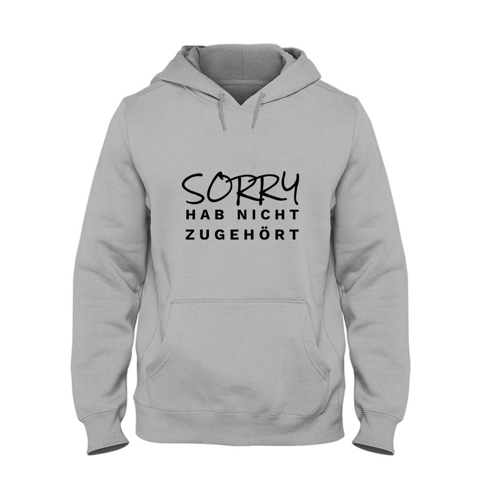 Hoodie Unisex Sorry hab nicht zugehört - Schwarzer - Kaffee