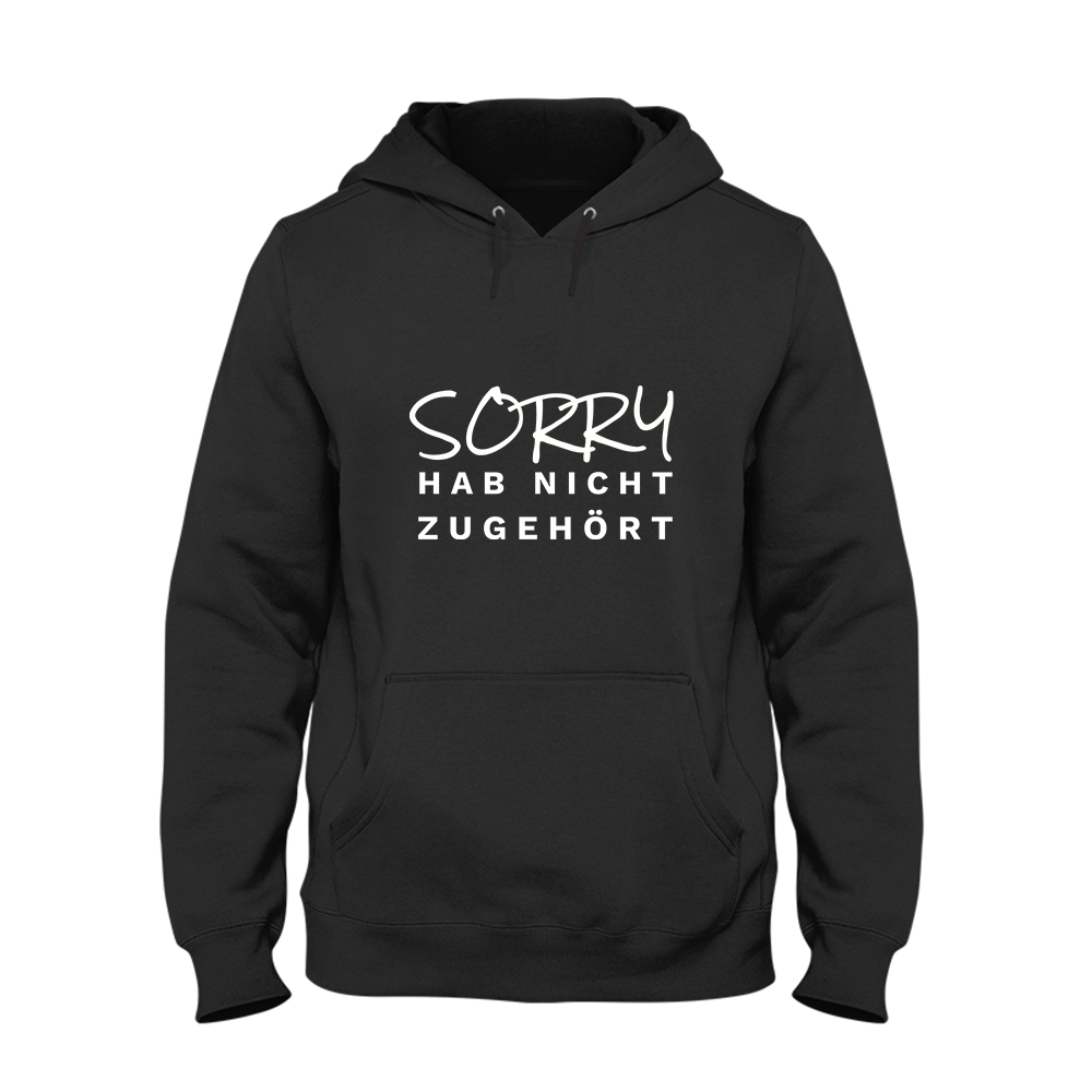 Hoodie Unisex Sorry hab nicht zugehört - Schwarzer - Kaffee