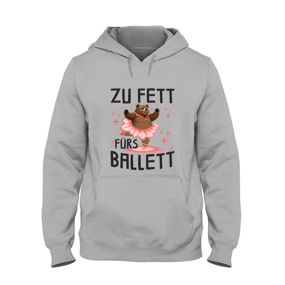 Hoodie Unisex Zu fett fürs Ballett - Schwarzer - Kaffee