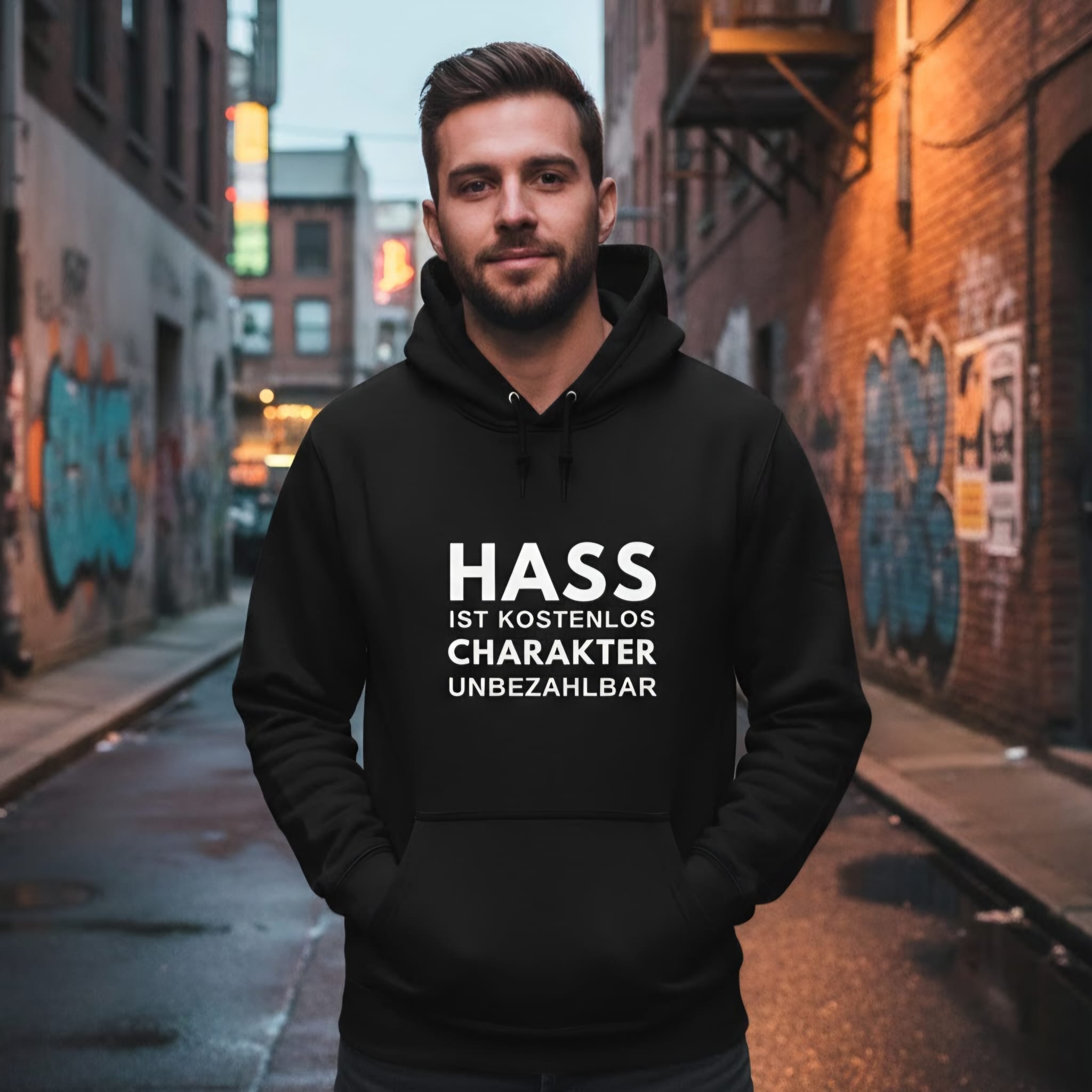 Hoodie Hass ist kostenlos Charakter unbezahlbar