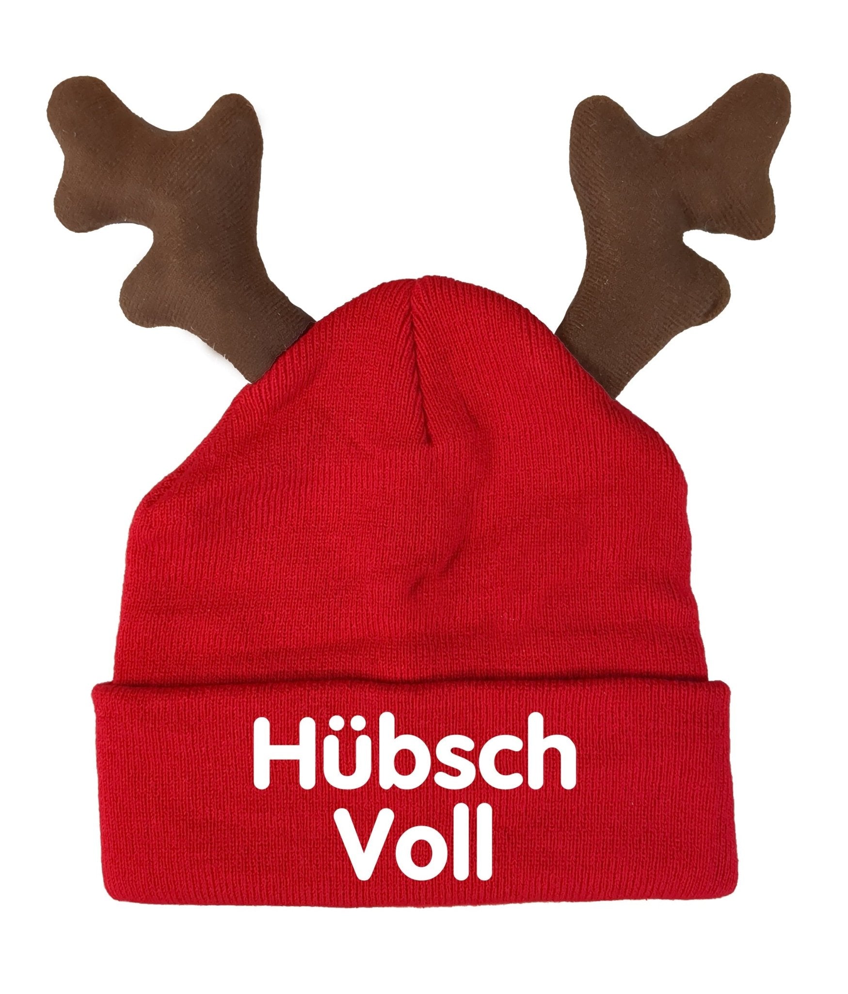 Hübsch voll Elch Mütze Rentier Statement Beanie mit Spruch - tshirtladen - Mütze