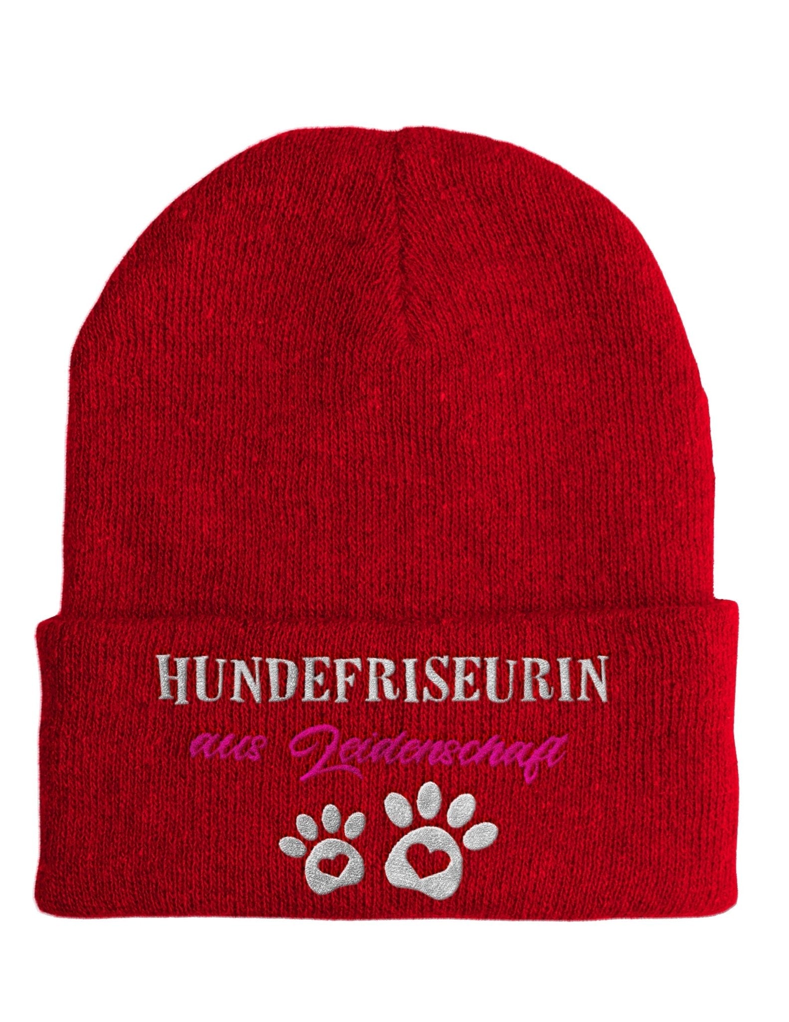 Hundefriseurin aus Leidenschaft Beanie Mütze mit Spruch - tshirtladen - Mütze