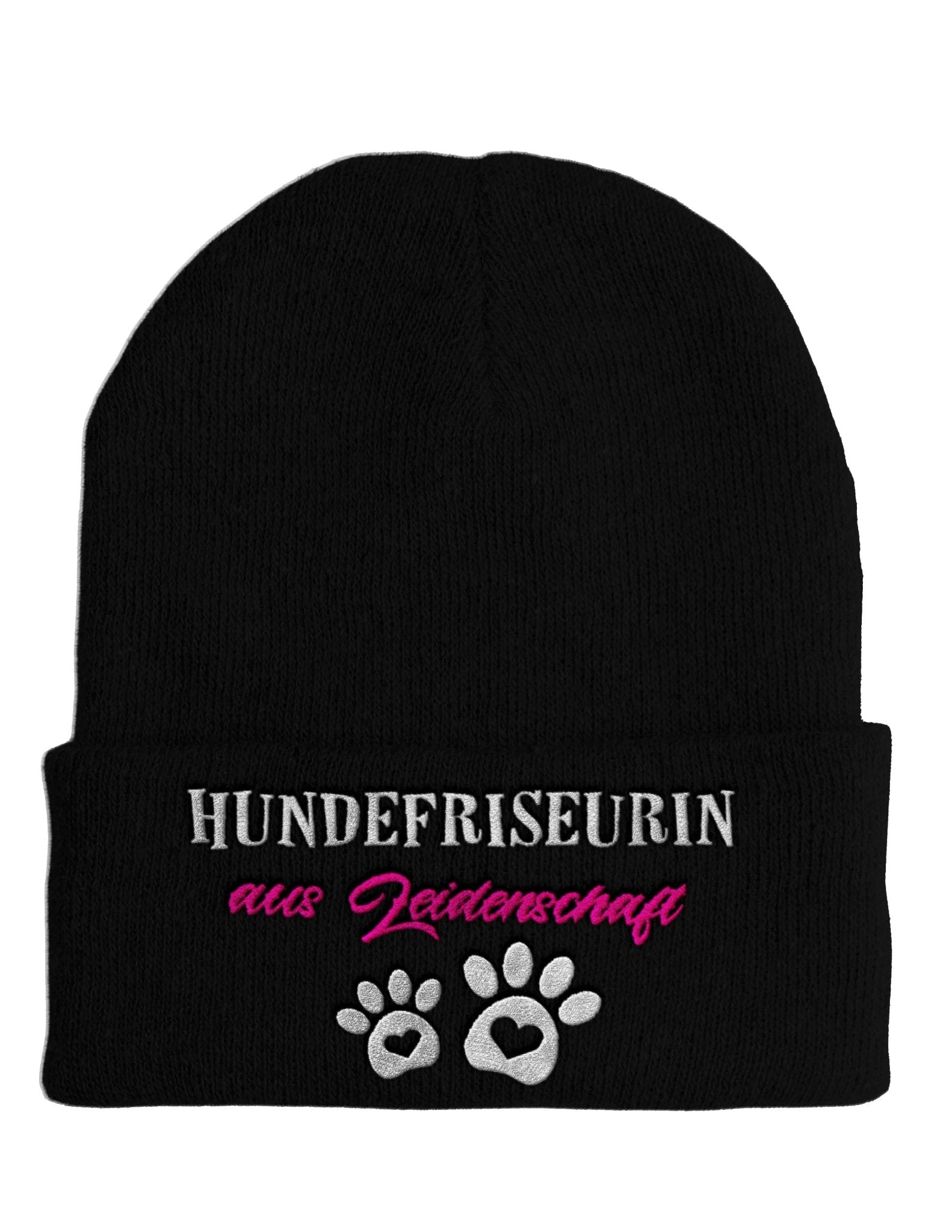Hundefriseurin aus Leidenschaft Beanie Mütze mit Spruch - tshirtladen - Mütze