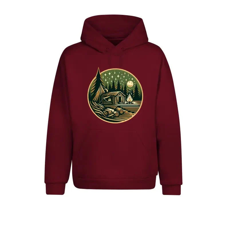Hütte Mitternacht Statement Hoodie Unisex - tshirtladen -