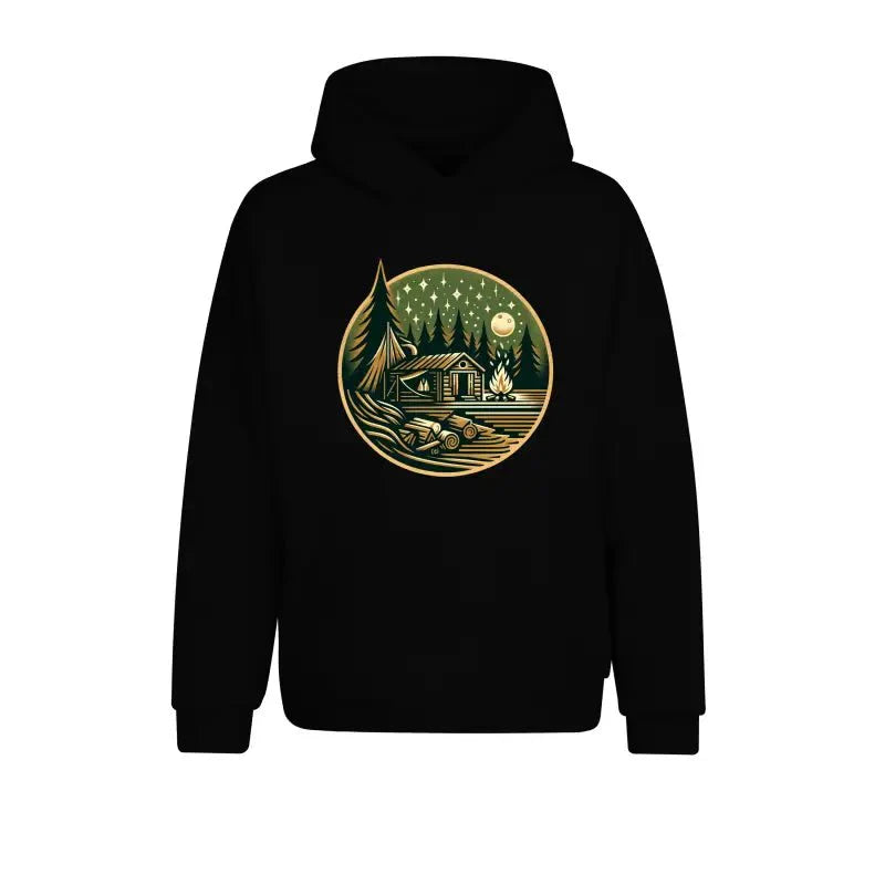 Hütte Mitternacht Statement Hoodie Unisex - tshirtladen -