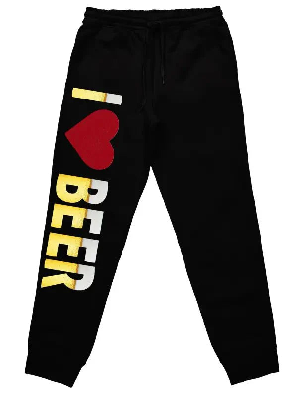 I Love Beer Jogginghose mit lustigem Spruch - tshirtladen -