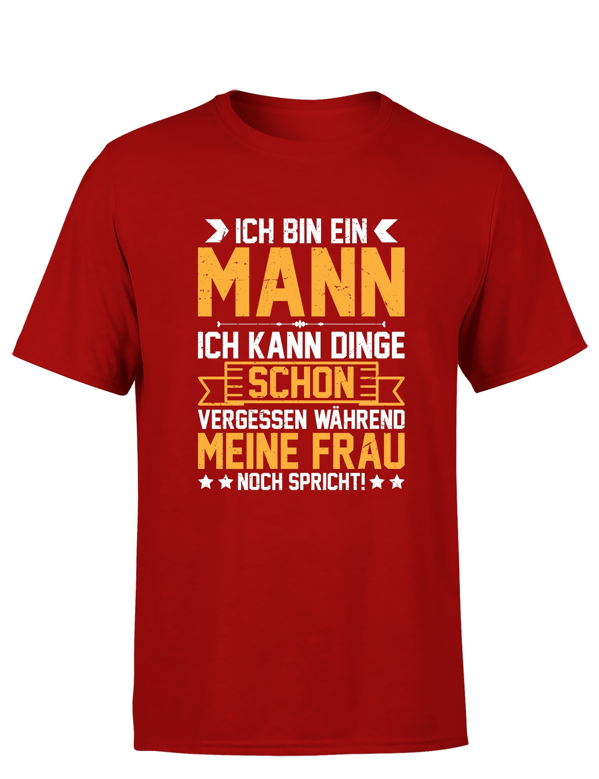 Ich bin ein Mann ich kann Dinge schon vergessen Herren T-Shirt - S / Rot - T-Shirt