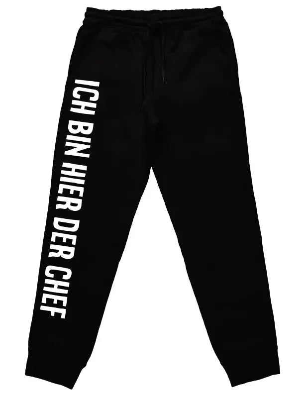 Ich bin hier der Chef Jogginghose mit lustigem Spruch - tshirtladen -