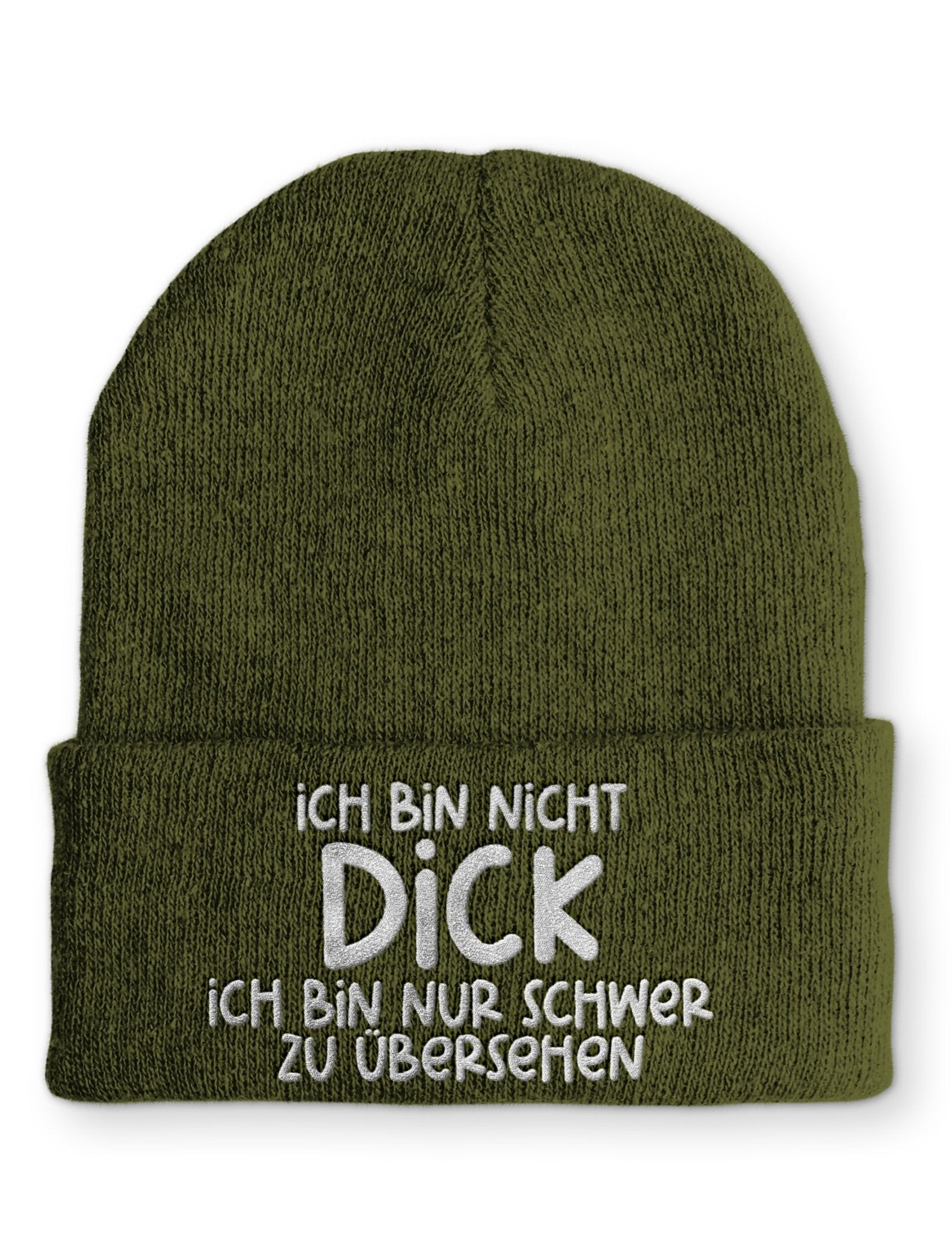 Ich bin nicht dick Beanie Mütze mit Spruch - tshirtladen - Mütze