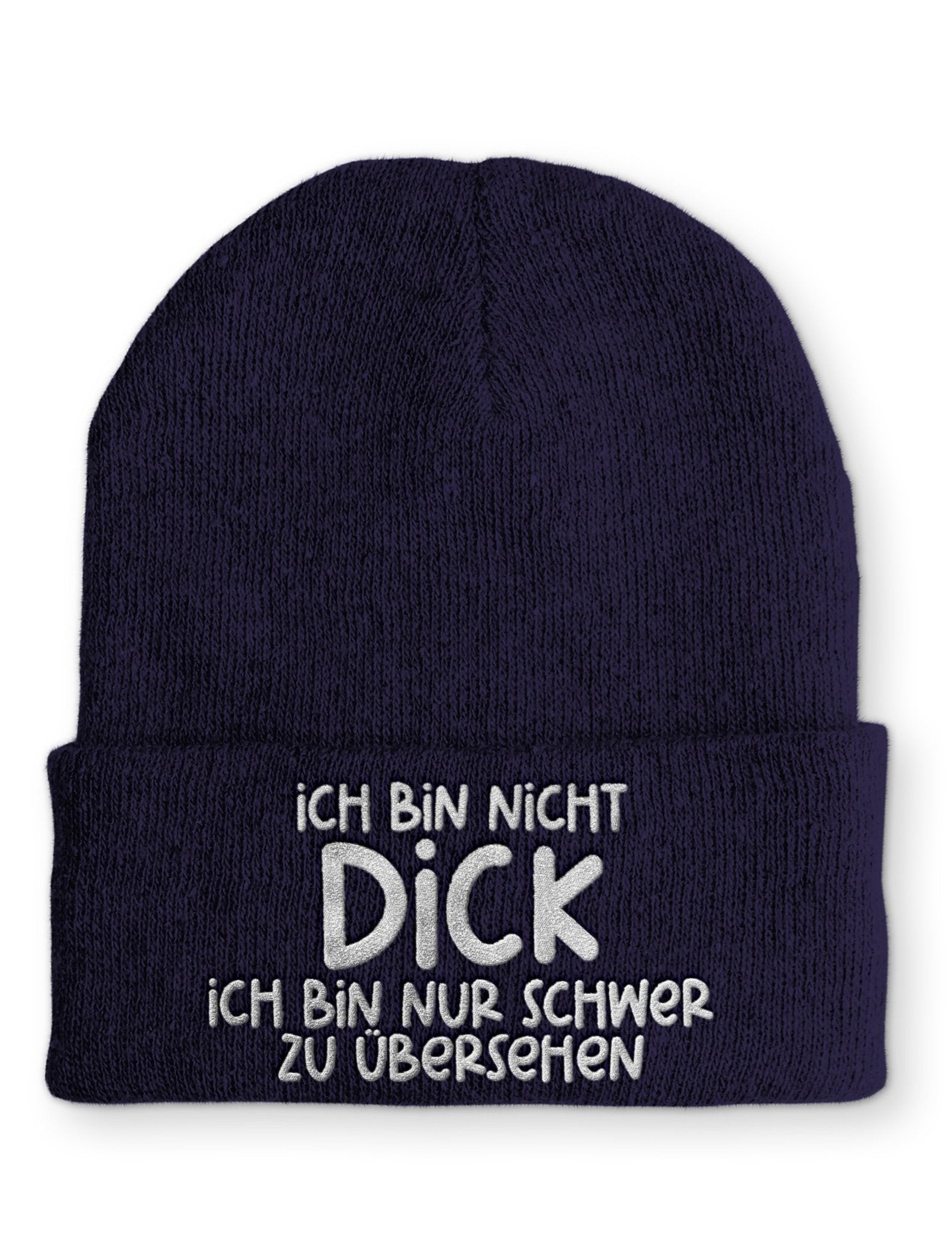 Ich bin nicht dick Beanie Mütze mit Spruch - tshirtladen - Mütze