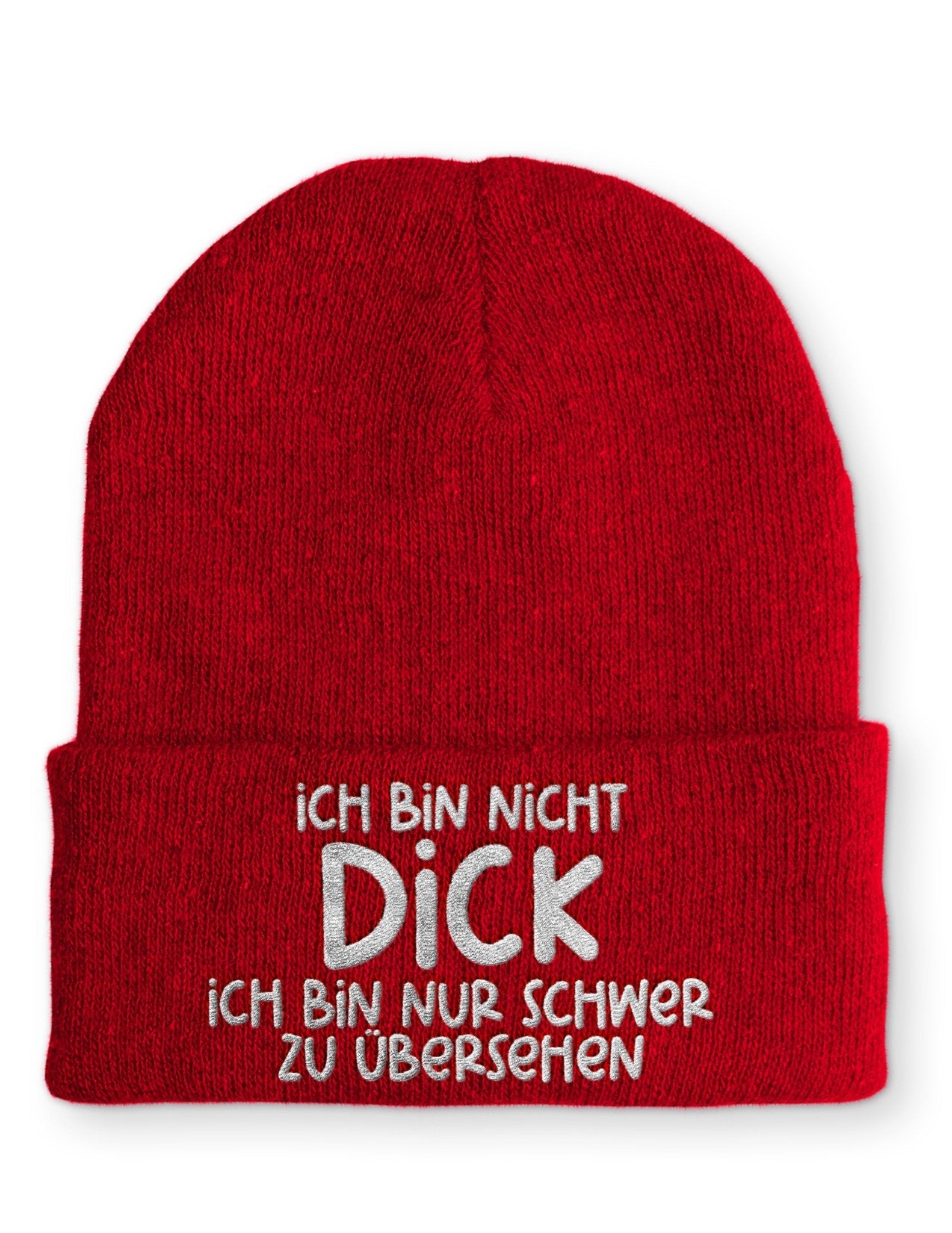 Ich bin nicht dick Beanie Mütze mit Spruch - tshirtladen - Mütze