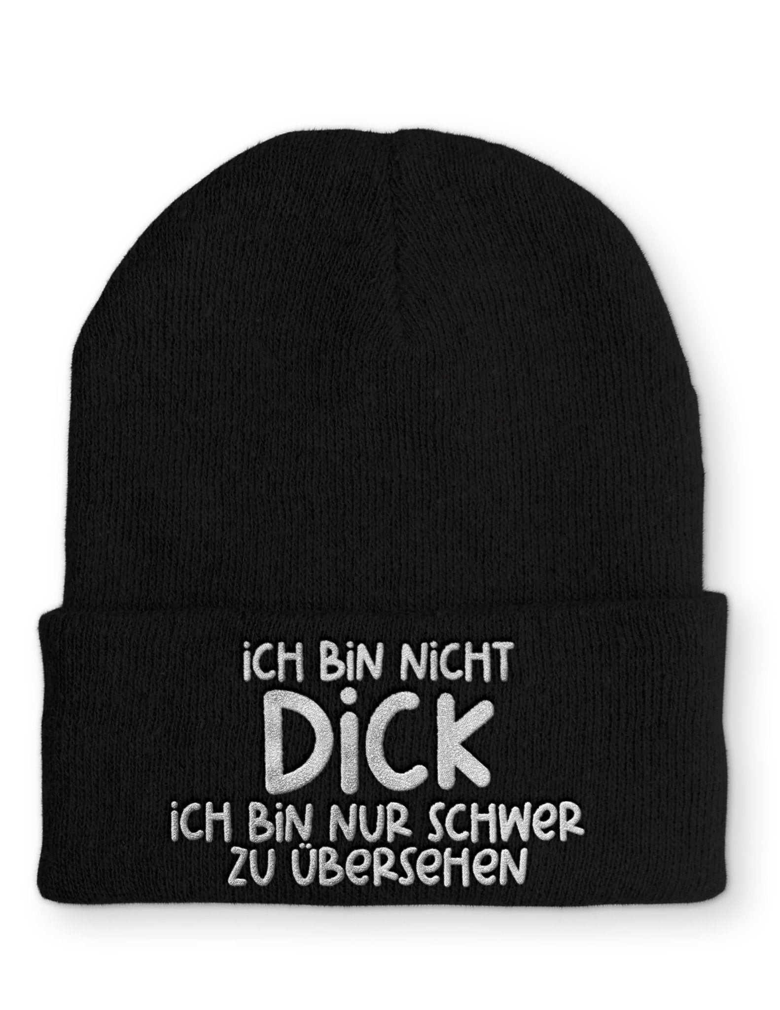 Ich bin nicht dick Beanie Mütze mit Spruch - tshirtladen - Mütze