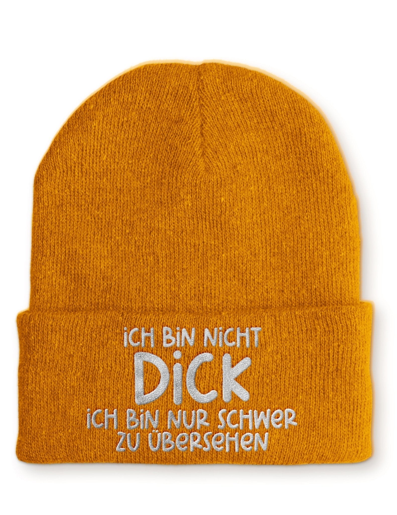 Ich bin nicht dick Beanie Mütze mit Spruch - tshirtladen - Mütze