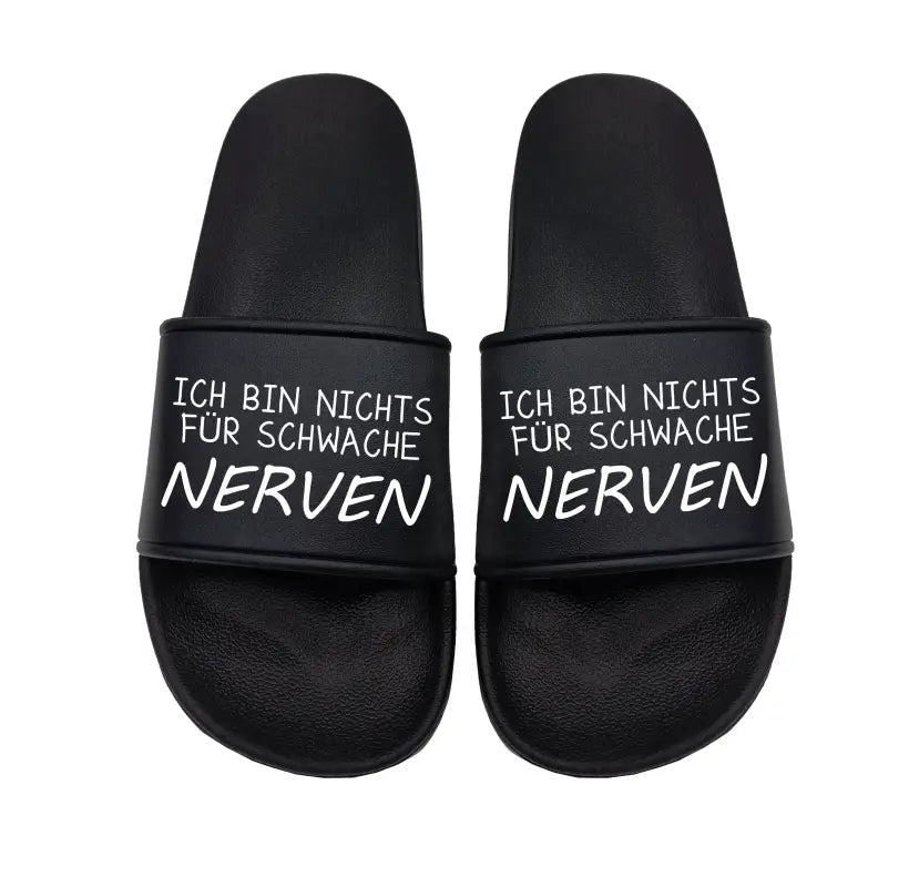 Badeschuhe Ich bin nichts für schwache Nerven