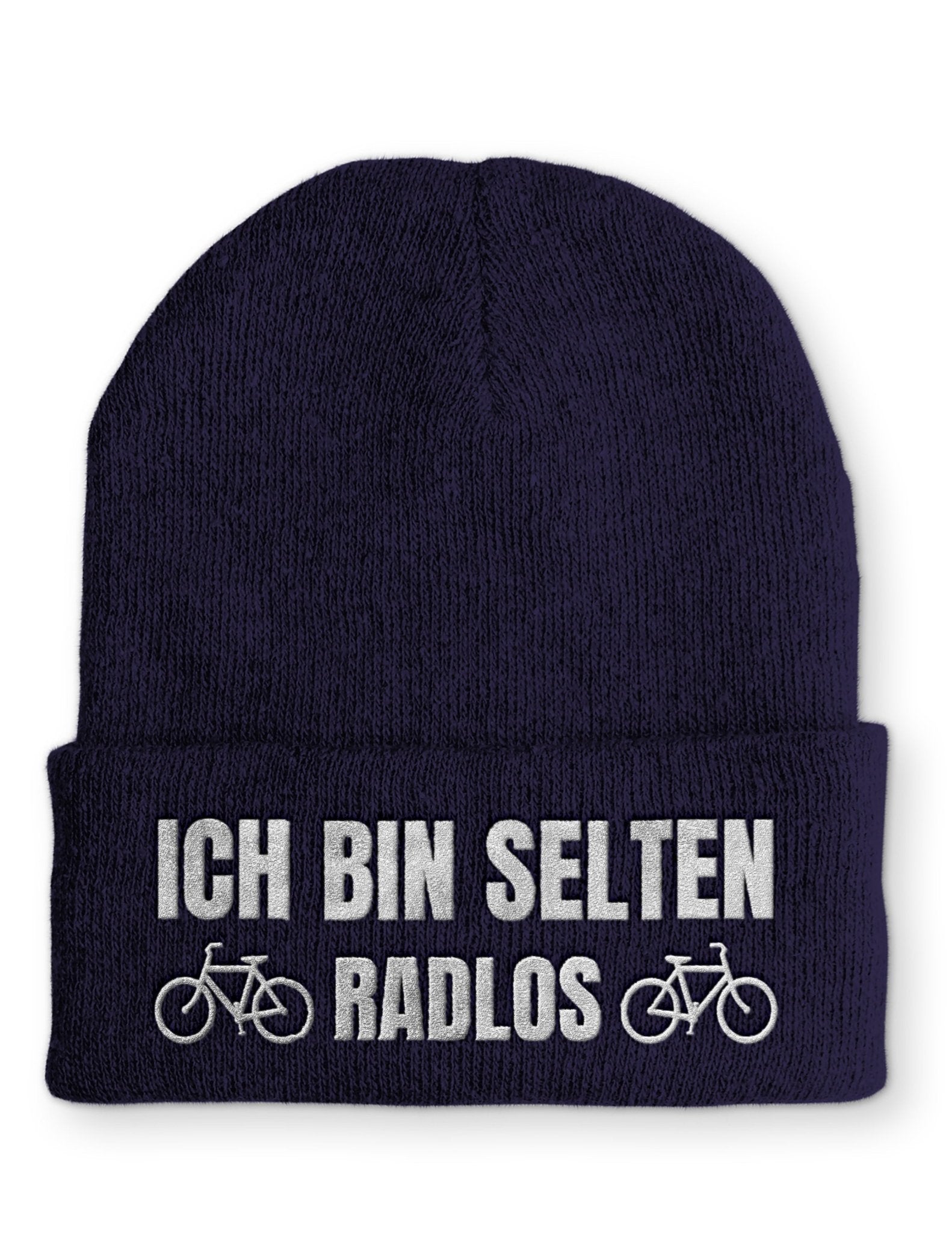 Ich bin selten Radlos Beanie Mütze mit Spruch - tshirtladen - Mütze