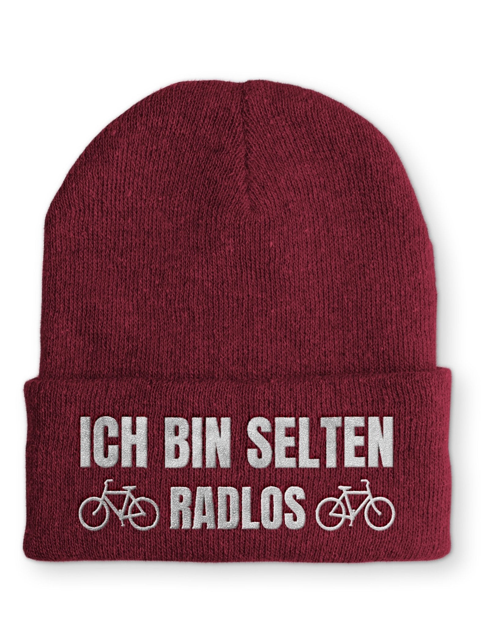 Ich bin selten Radlos Beanie Mütze mit Spruch - tshirtladen - Mütze