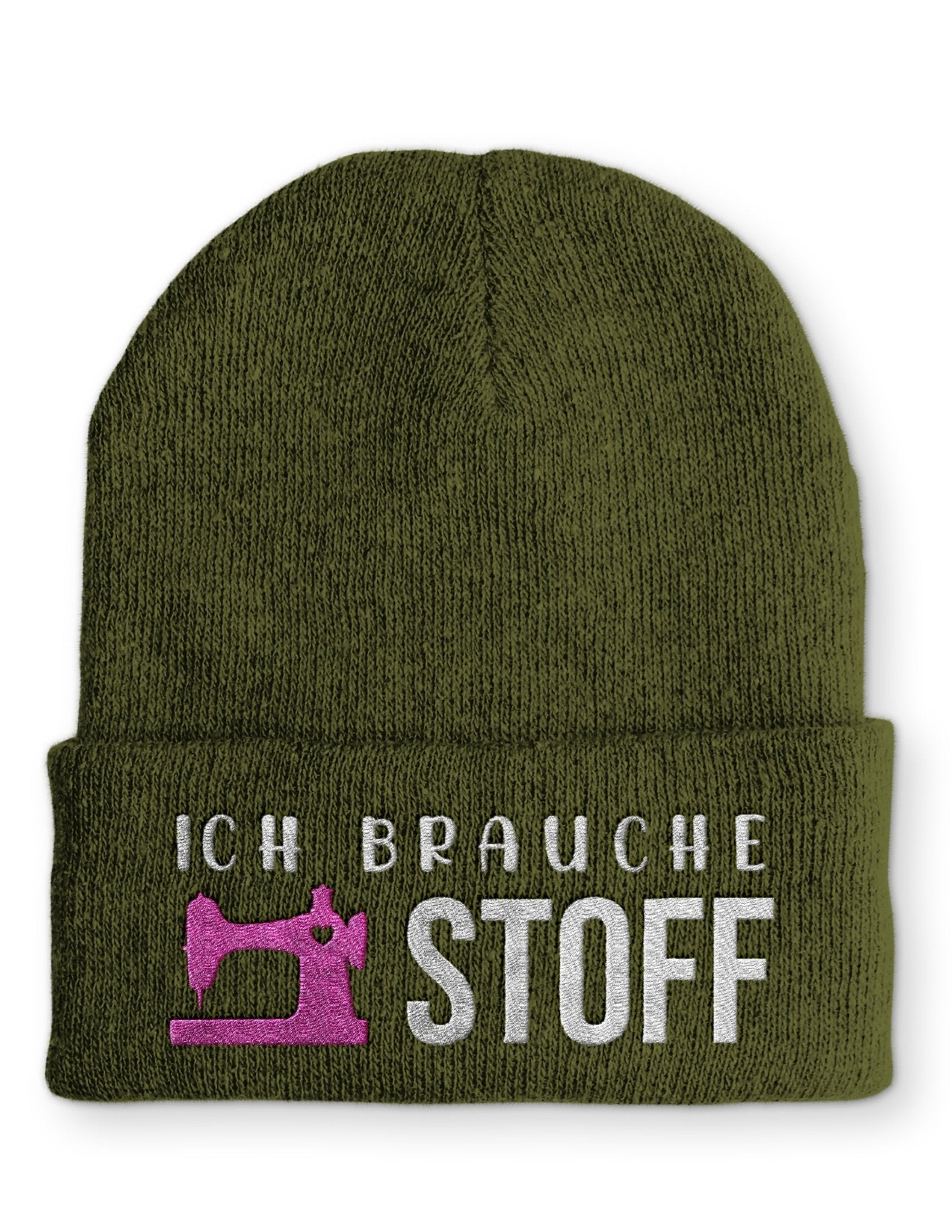 Ich brauche Stoff Keller Beanie Mütze mit Spruch - tshirtladen - Mütze