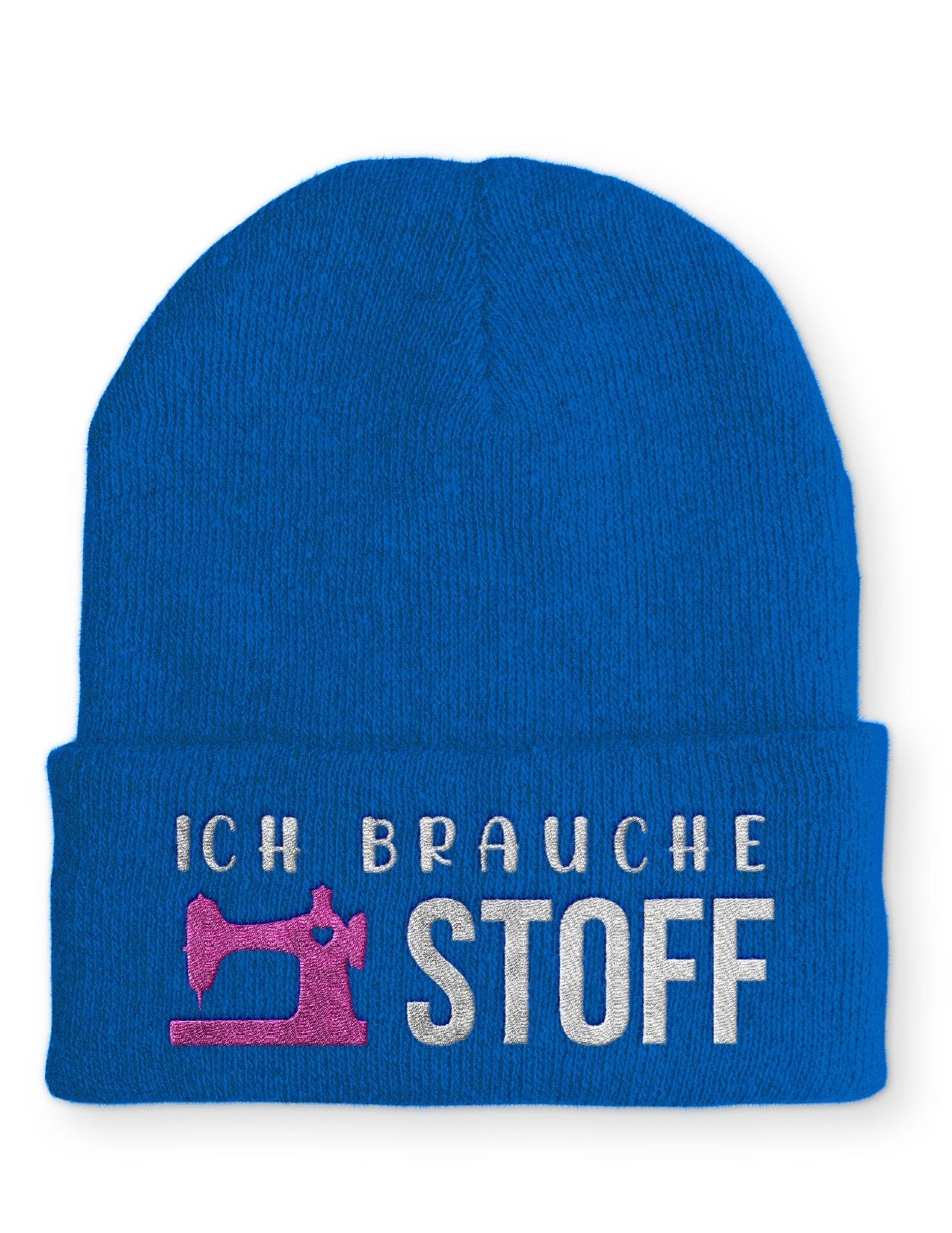Ich brauche Stoff Keller Beanie Mütze mit Spruch - tshirtladen - Mütze