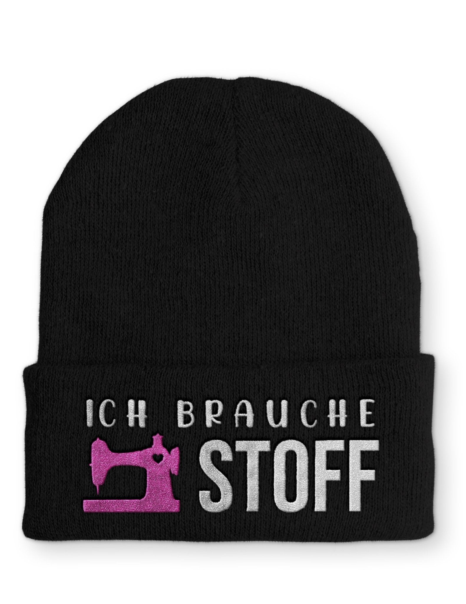 Ich brauche Stoff Keller Beanie Mütze mit Spruch - tshirtladen - Mütze