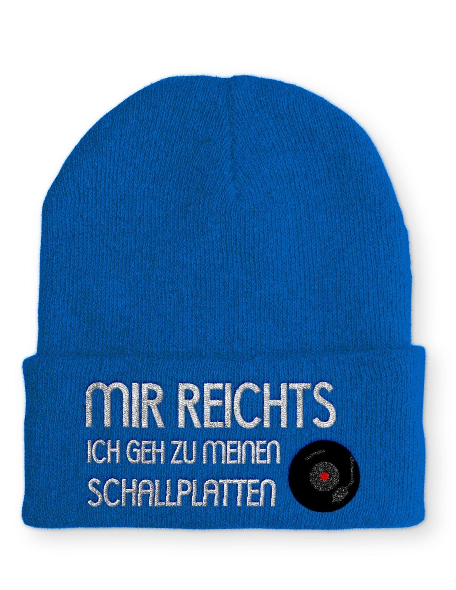 Ich geh zu meinen Schallplatten Keller Beanie Mütze mit Spruch - tshirtladen - Mütze