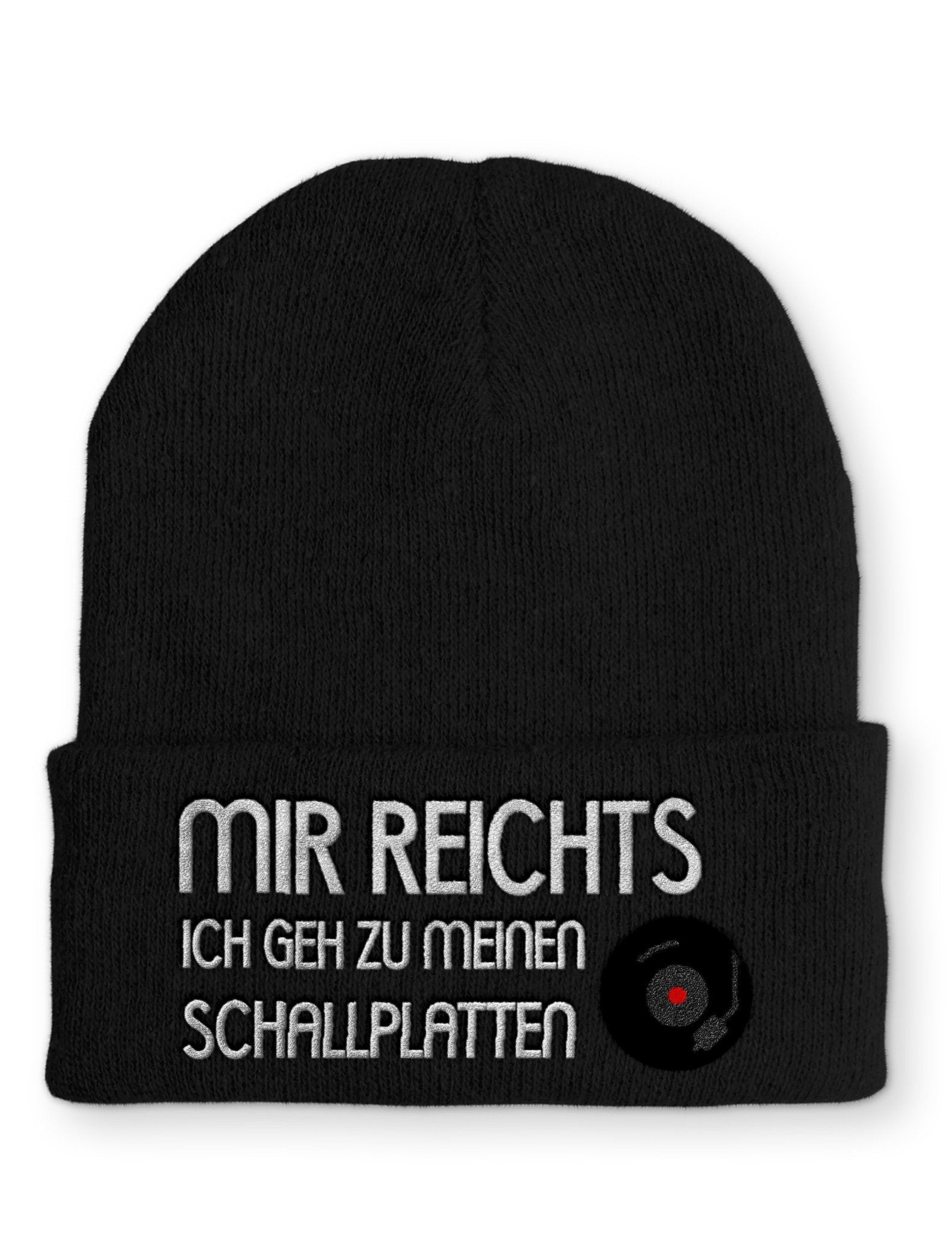 Ich geh zu meinen Schallplatten Keller Beanie Mütze mit Spruch - tshirtladen - Mütze