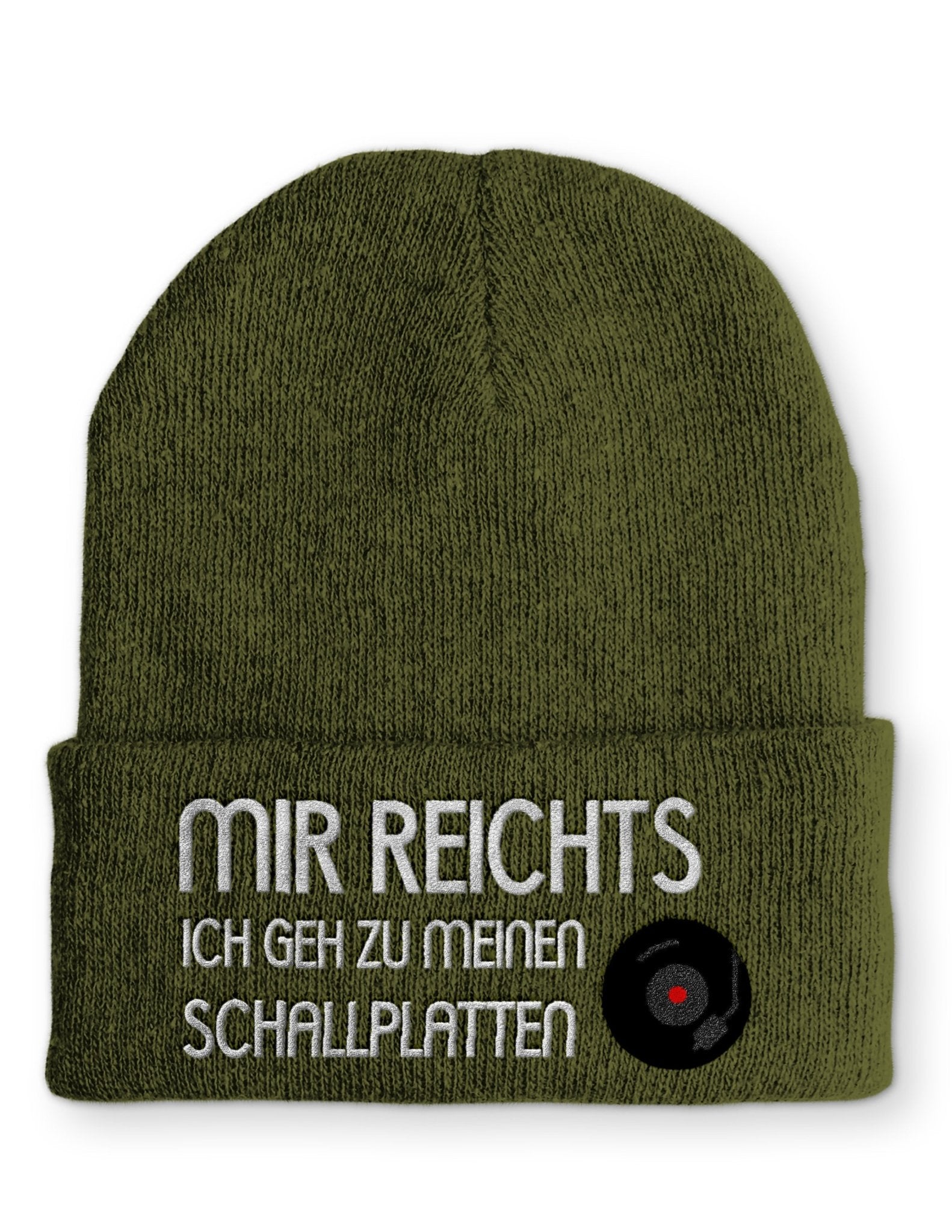 Ich geh zu meinen Schallplatten Keller Beanie Mütze mit Spruch - tshirtladen - Mütze