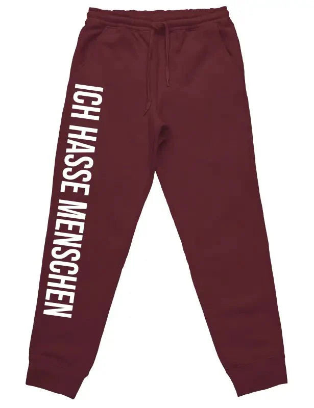 Ich hasse Menschen Jogginghose mit lustigem Spruch - tshirtladen -