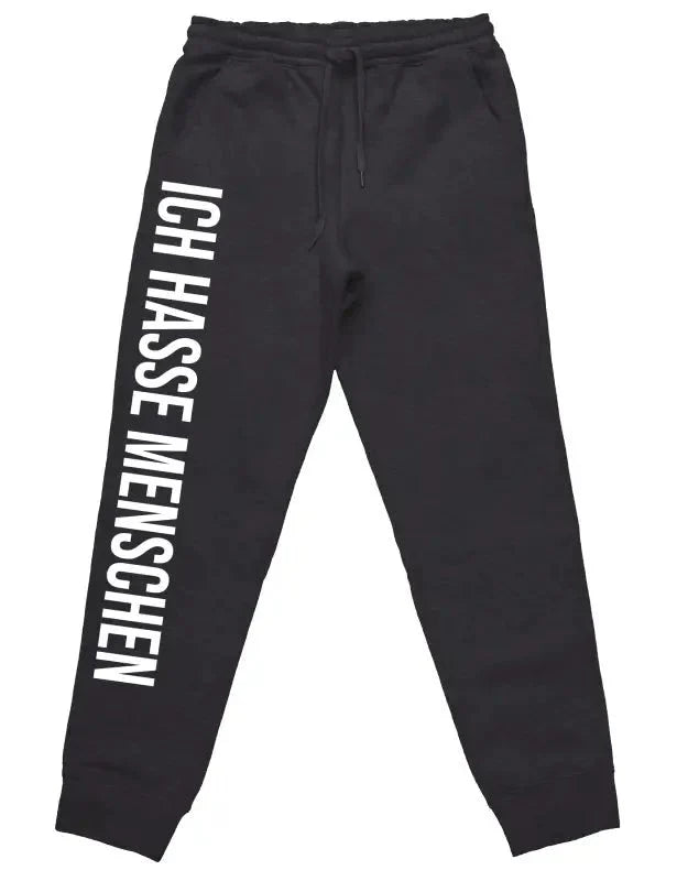Ich hasse Menschen Jogginghose mit lustigem Spruch - tshirtladen -