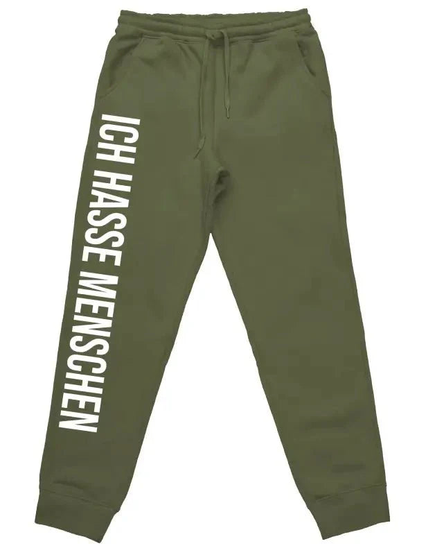 Ich hasse Menschen Jogginghose mit lustigem Spruch - tshirtladen -