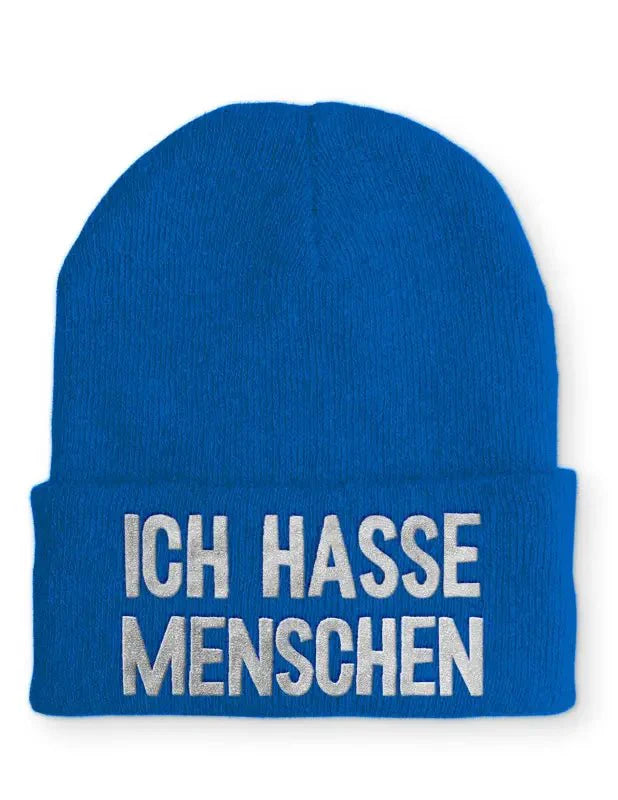 Ich Hasse Menschen Statement Beanie Mütze mit Spruch - tshirtladen - Mütze