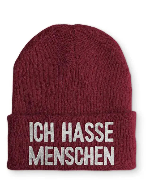 Ich Hasse Menschen Statement Beanie Mütze mit Spruch - tshirtladen - Mütze