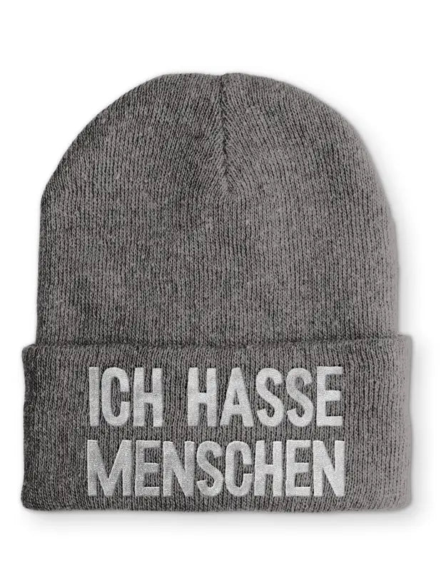 Ich Hasse Menschen Statement Beanie Mütze mit Spruch - tshirtladen - Mütze