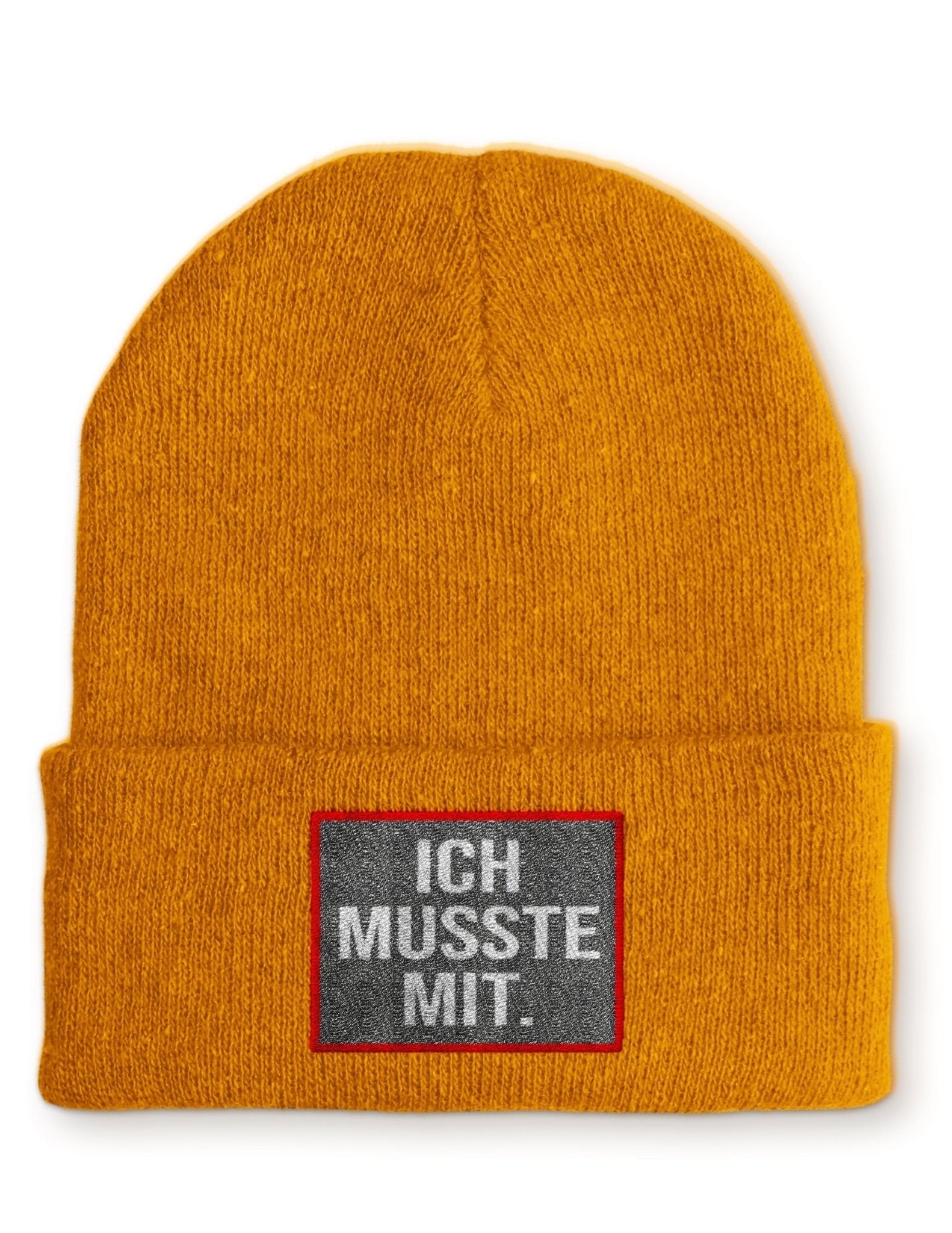 Ich musste mit. Beanie Mütze mit Spruch - tshirtladen - Mütze
