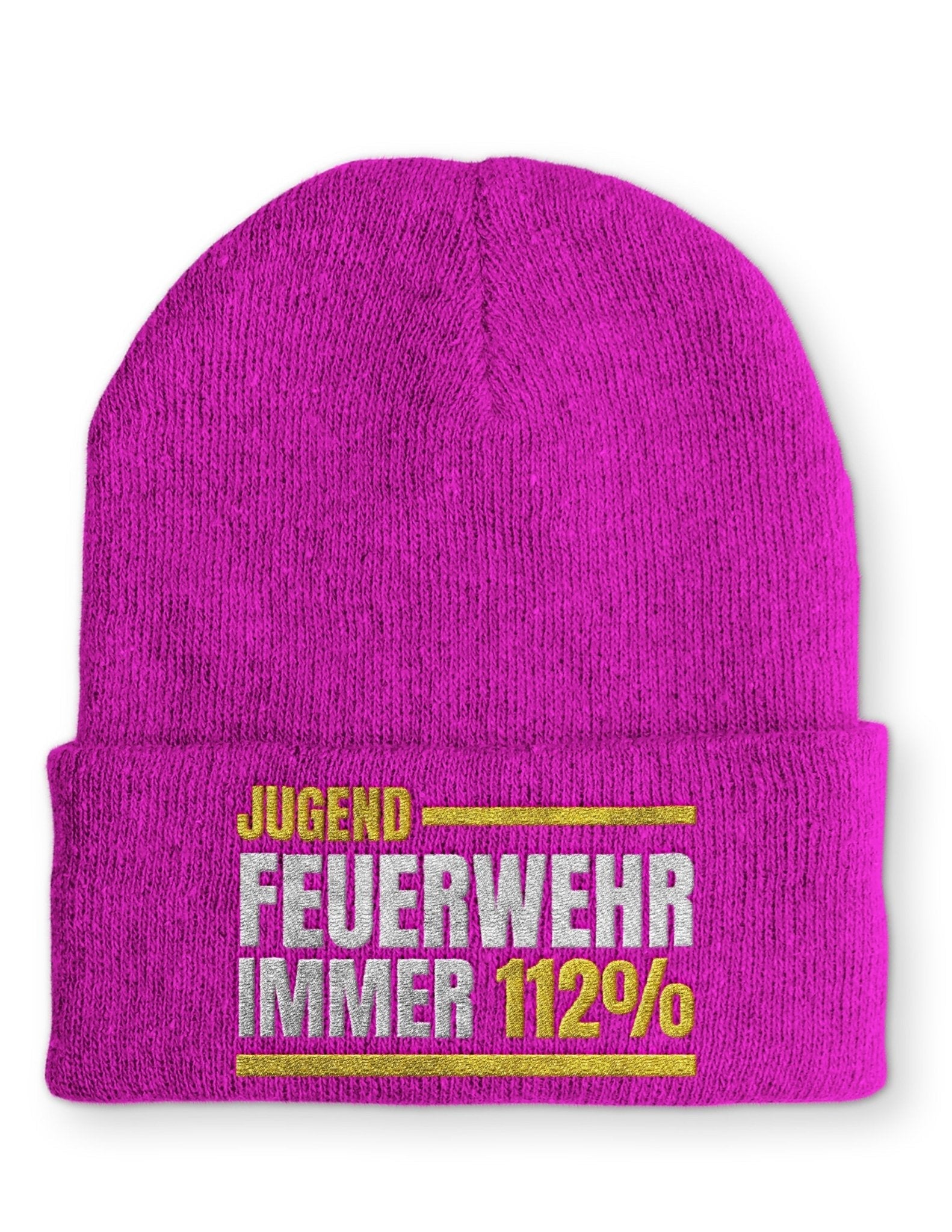 Jugendfeuerwehr immer 112% Beanie Mütze mit Spruch - tshirtladen - Mütze