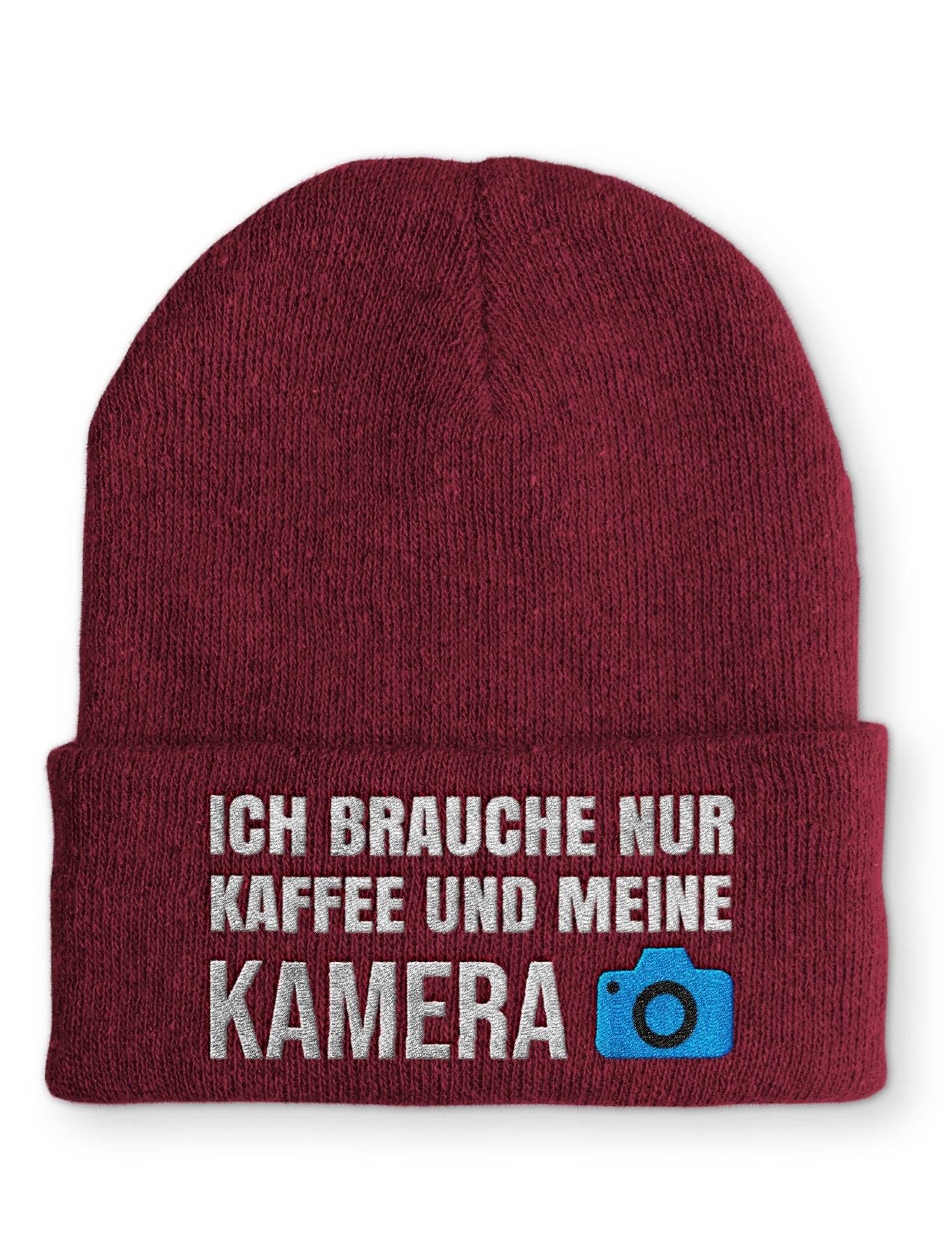 Kaffee und meine Kamera Beanie Mütze mit Spruch - tshirtladen - Mütze