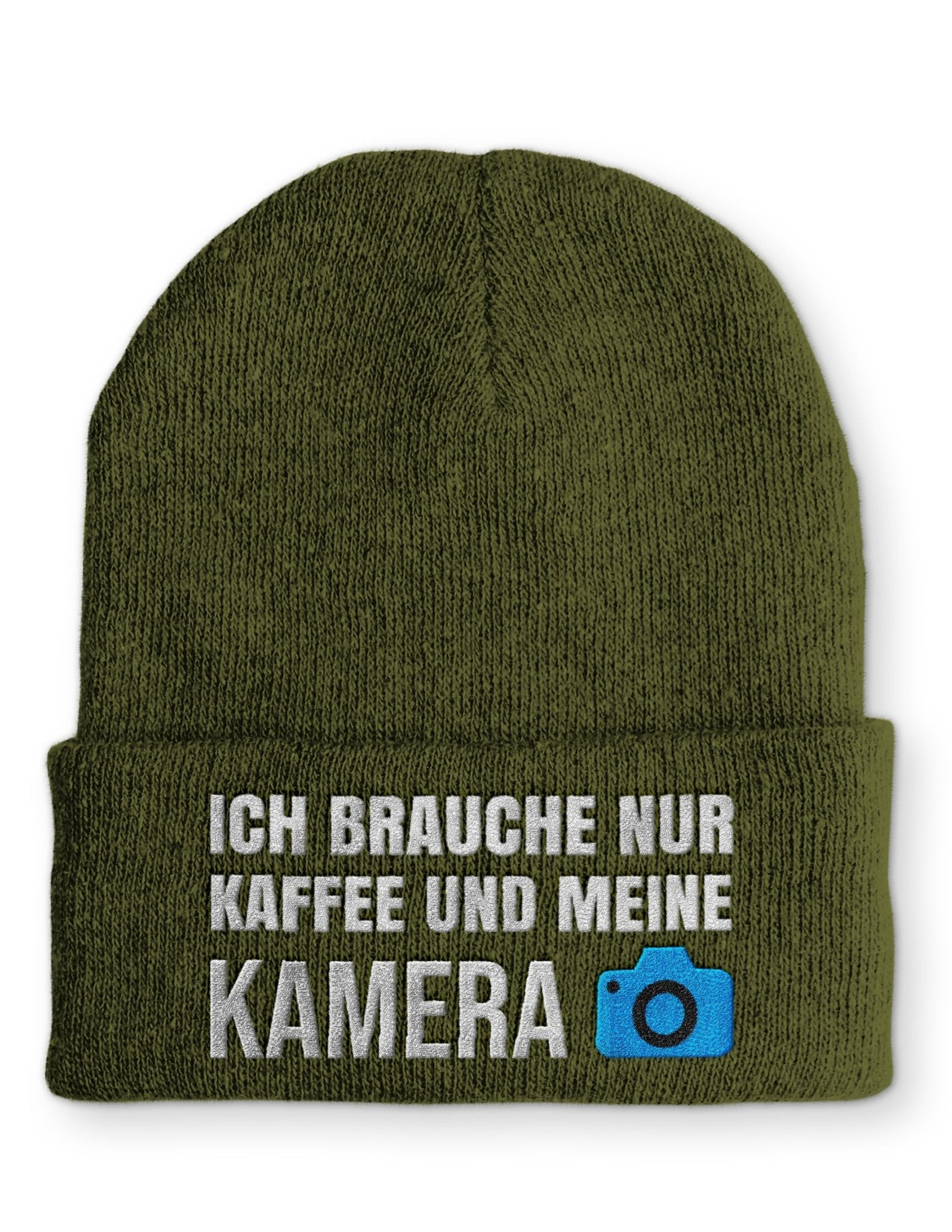 Kaffee und meine Kamera Beanie Mütze mit Spruch - tshirtladen - Mütze