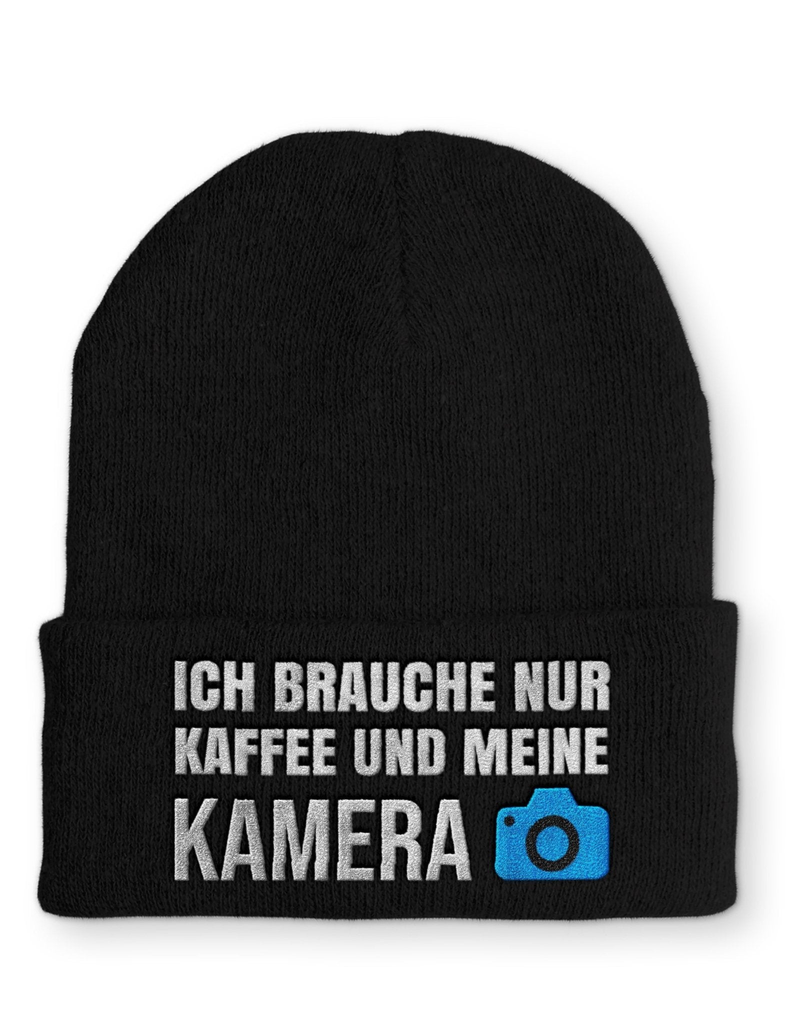Kaffee und meine Kamera Beanie Mütze mit Spruch - tshirtladen - Mütze