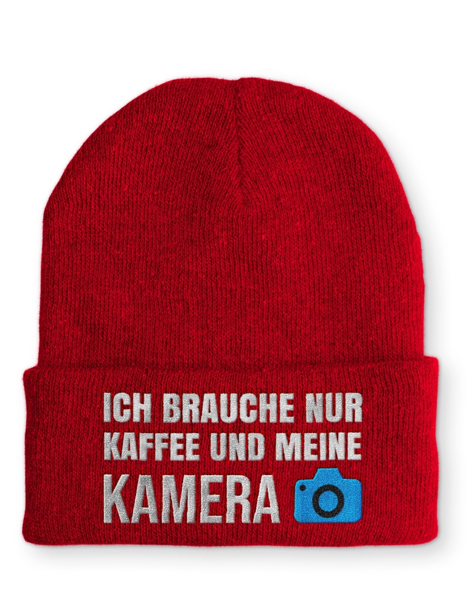 Kaffee und meine Kamera Beanie Mütze mit Spruch - tshirtladen - Mütze