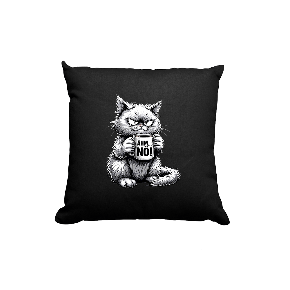 Kissen Ähm... Nö - Schwarzer - Kaffee